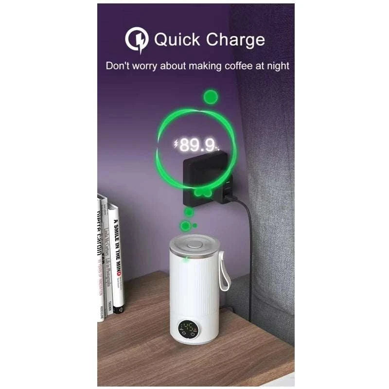 Coffee Stirring Cup Portable Usb Rechargeable Wireless Heating Smart Temperature Control Coffee&milk Mug Milk Frother