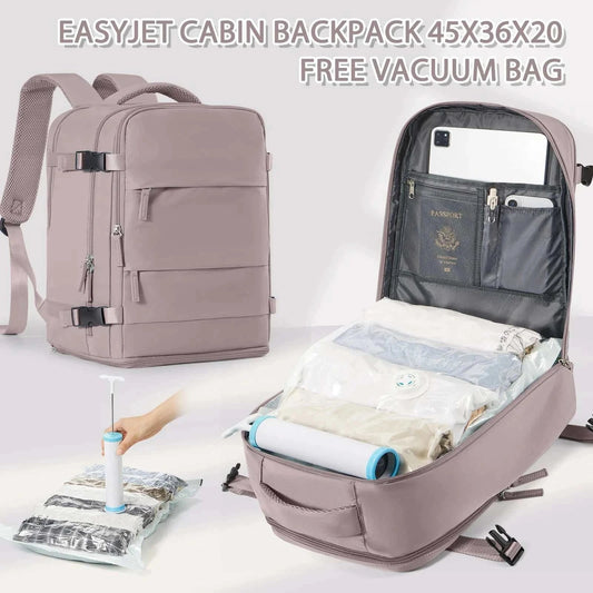 45x36x20cm lightweight unisex vacuum storage backpack with nylon material and soft handle for travel and commuting