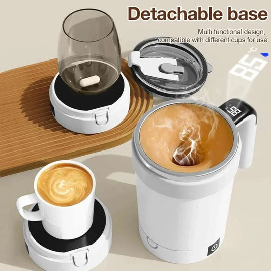 Automatic stirring cup stainless steel rechargeable magnetic coffee mug rotating tumbler