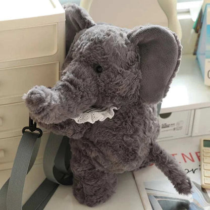 Kawaii Animal Soft Stuffed Backpack Doll Bear Rabbit Sheep Elephant High Quality Stuffed Bag For Boys And Girls Birthday Gifts