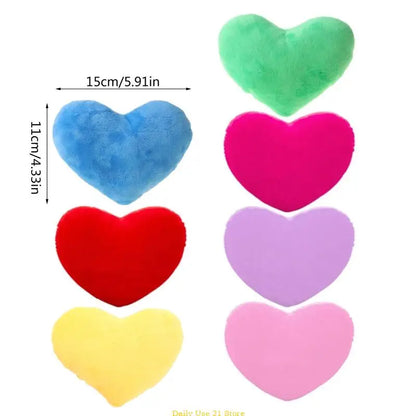 15cm Heart Decorative Throw Pillow PP Cotton Soft for Creative for Doll Lo