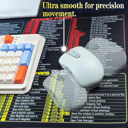 Excel/Word/Power Point/Windows Mouse pad,Non-Slip Large Gaming Office pc Desk mat Over 200 Keyboard Shortcuts Mousepad