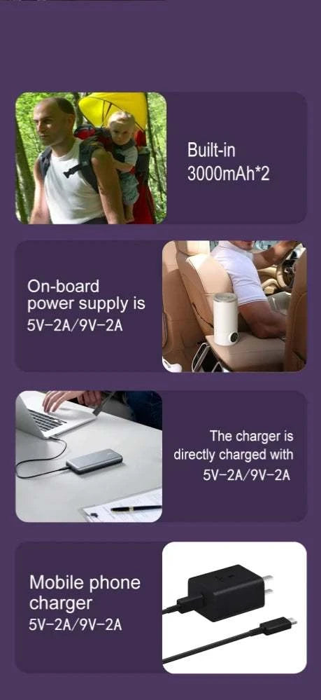 Coffee Stirring Cup Portable Usb Rechargeable Wireless Heating Smart Temperature Control Coffee&milk Mug Milk Frother