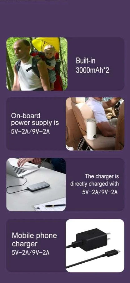 Coffee Stirring Cup Portable Usb Rechargeable Wireless Heating Smart Temperature Control Coffee&milk Mug Milk Frother