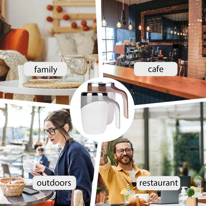 Automatic stirring cup one-button start portable stainless steel rotating coffee/milkshake cup suitable for home and travel