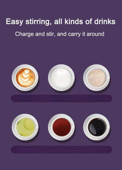 Coffee Stirring Cup Portable Usb Rechargeable Wireless Heating Smart Temperature Control Coffee&milk Mug Milk Frother