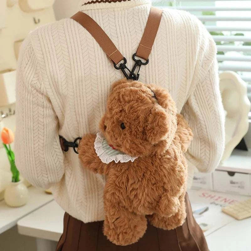 Kawaii Animal Soft Stuffed Backpack Doll Bear Rabbit Sheep Elephant High Quality Stuffed Bag For Boys And Girls Birthday Gifts