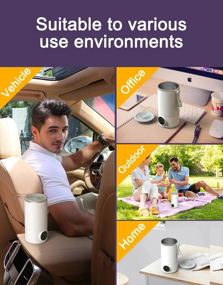 Coffee Stirring Cup Portable Usb Rechargeable Wireless Heating Smart Temperature Control Coffee&milk Mug Milk Frother