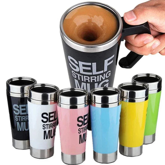 450ML Automatic Stirring Stainless Steel Electric Mixing Coffee Mug with Lid and Double Insulation