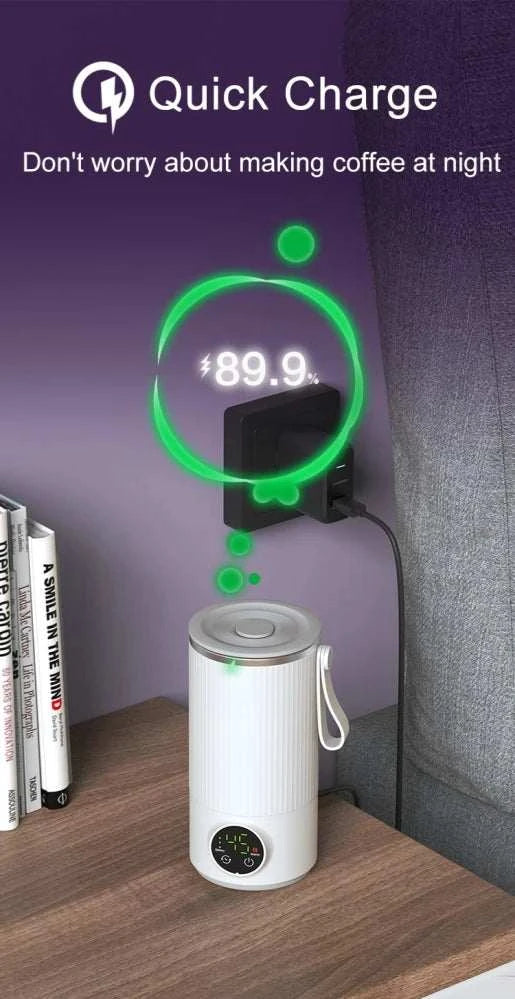 Coffee Stirring Cup Portable Usb Rechargeable Wireless Heating Smart Temperature Control Coffee&milk Mug Milk Frother