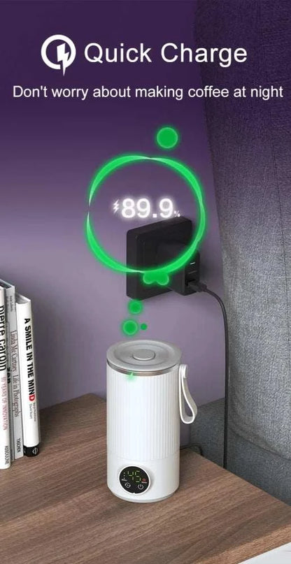 Coffee Stirring Cup Portable Usb Rechargeable Wireless Heating Smart Temperature Control Coffee&milk Mug Milk Frother