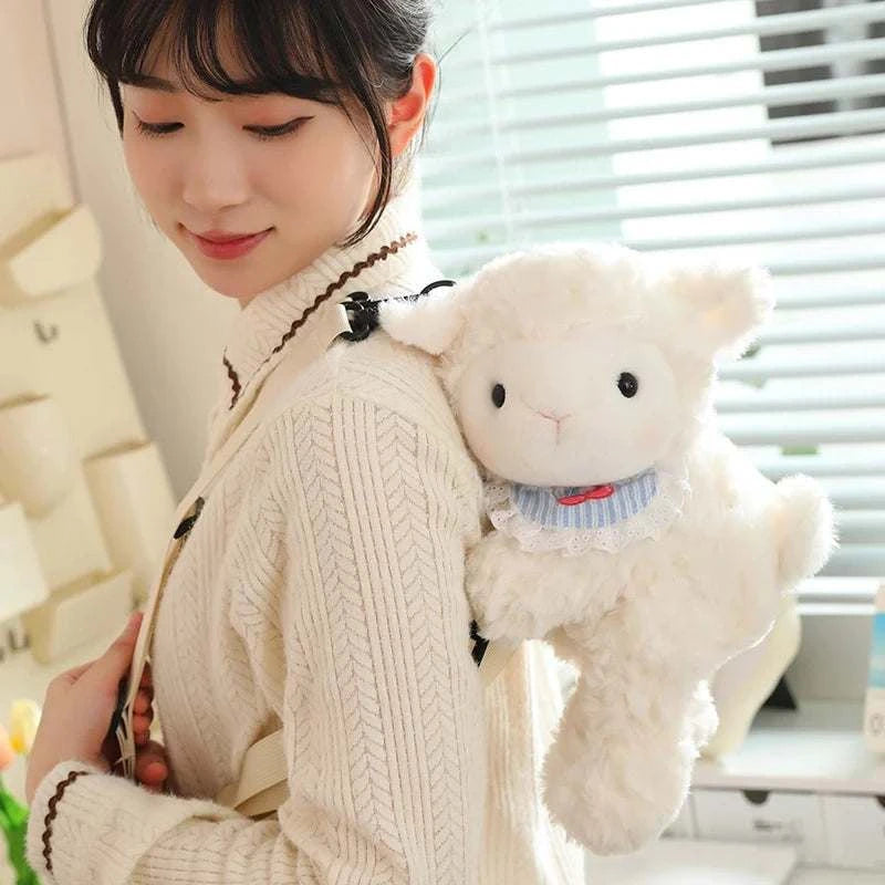 Kawaii Animal Soft Stuffed Backpack Doll Bear Rabbit Sheep Elephant High Quality Stuffed Bag For Boys And Girls Birthday Gifts