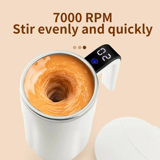 380ML Coffee Cups Electric Automatic Stirring Mug Rechargeable 304 Stainless Steel Mixer Drinkware Touch Magnetic Tea Cup Gifts