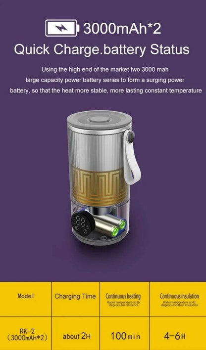 Coffee Stirring Cup Portable Usb Rechargeable Wireless Heating Smart Temperature Control Coffee&milk Mug Milk Frother