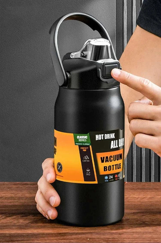 Outdoor Thermos stainless steel 304 vacuum insulated thermal mug with straw for hot and cold drinks